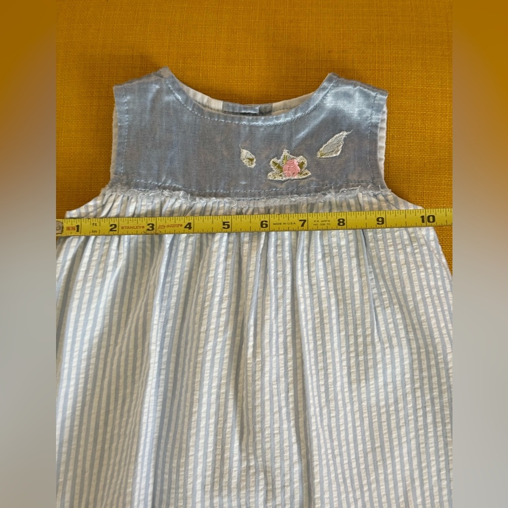 Baby Graziella Striped Blue and White  baby Dress‎ size 1 made in Italy - Picture 5 of 10